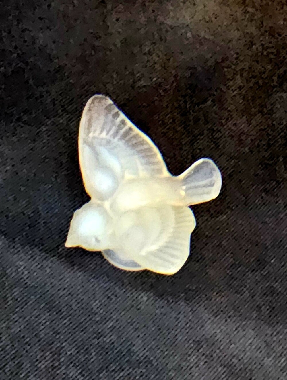 Vintage Sabino France Glass Flying Bird Figurine A26  Oiseau Batailleur Signed